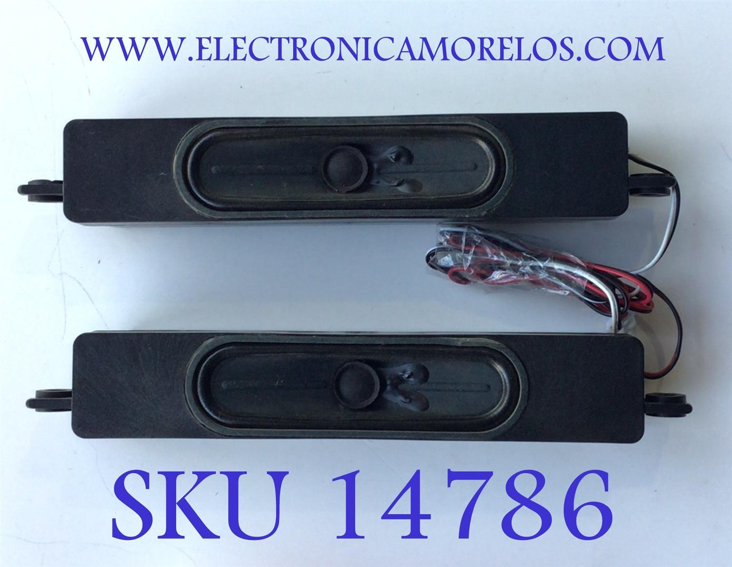 KIT DE BOCINAS PARA TV INSIGNIA ( 2 PZ ) / NUMERO DE PARTE YDT318-05 / 8Ω 10W / PANEL MT2751A01-2 / MODELO NS-28ED200NA14